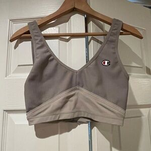 Champion Women's Ribbed Sports Bra - Brown